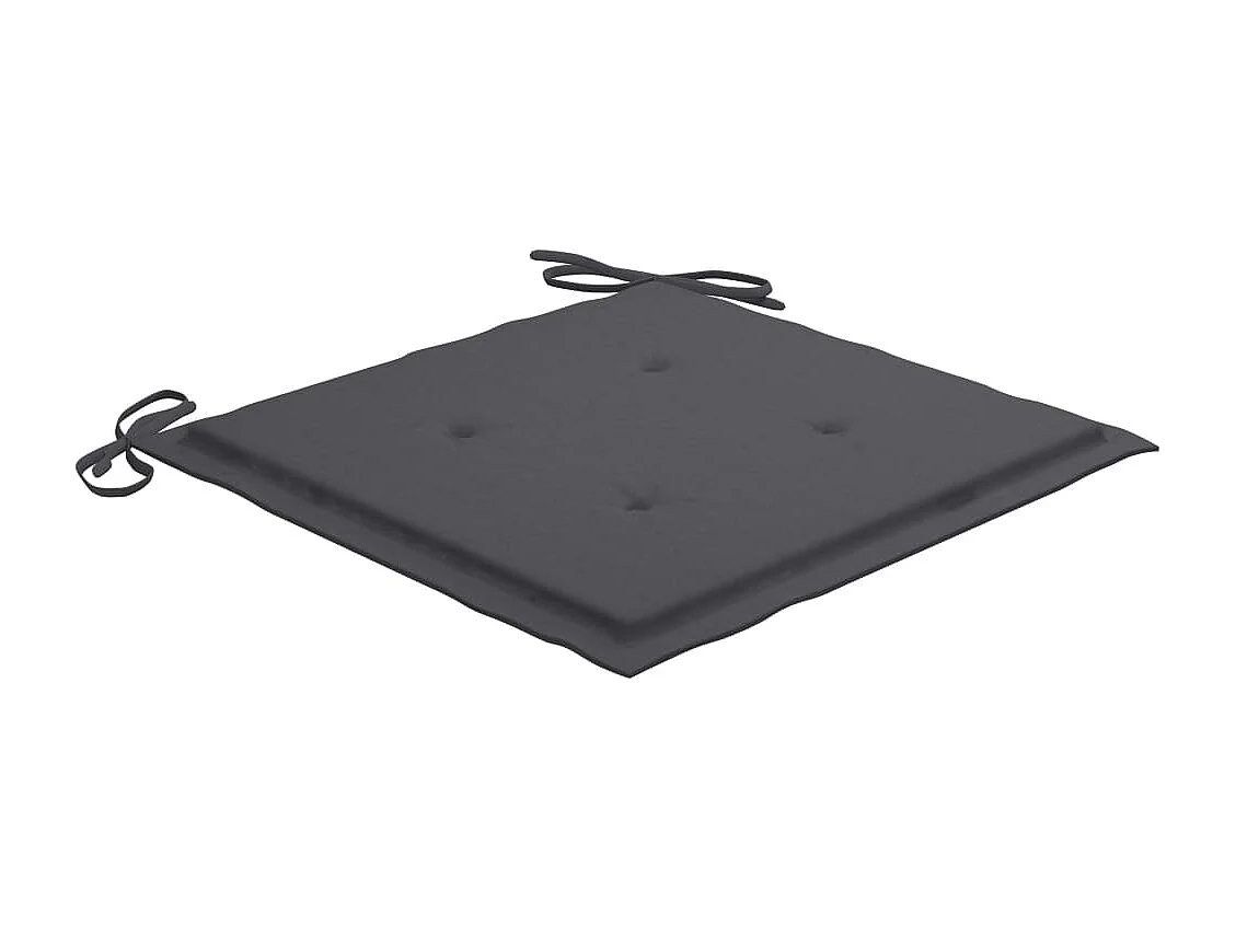 Sedie da giardino con cuscini antracite 4 pz. Legno di teak