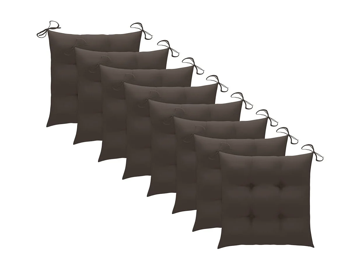 Opvouwbare buitenstoelen met kussens 8 stuks acaciahout