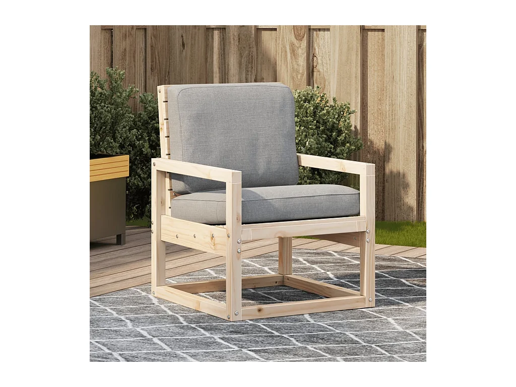 Chaise de jardin 57,5x63x76 cm bois de pin massif