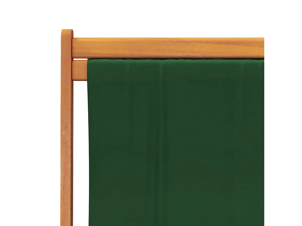 Klappbare Strandkörbe im 2er-Set aus grünem Stoff