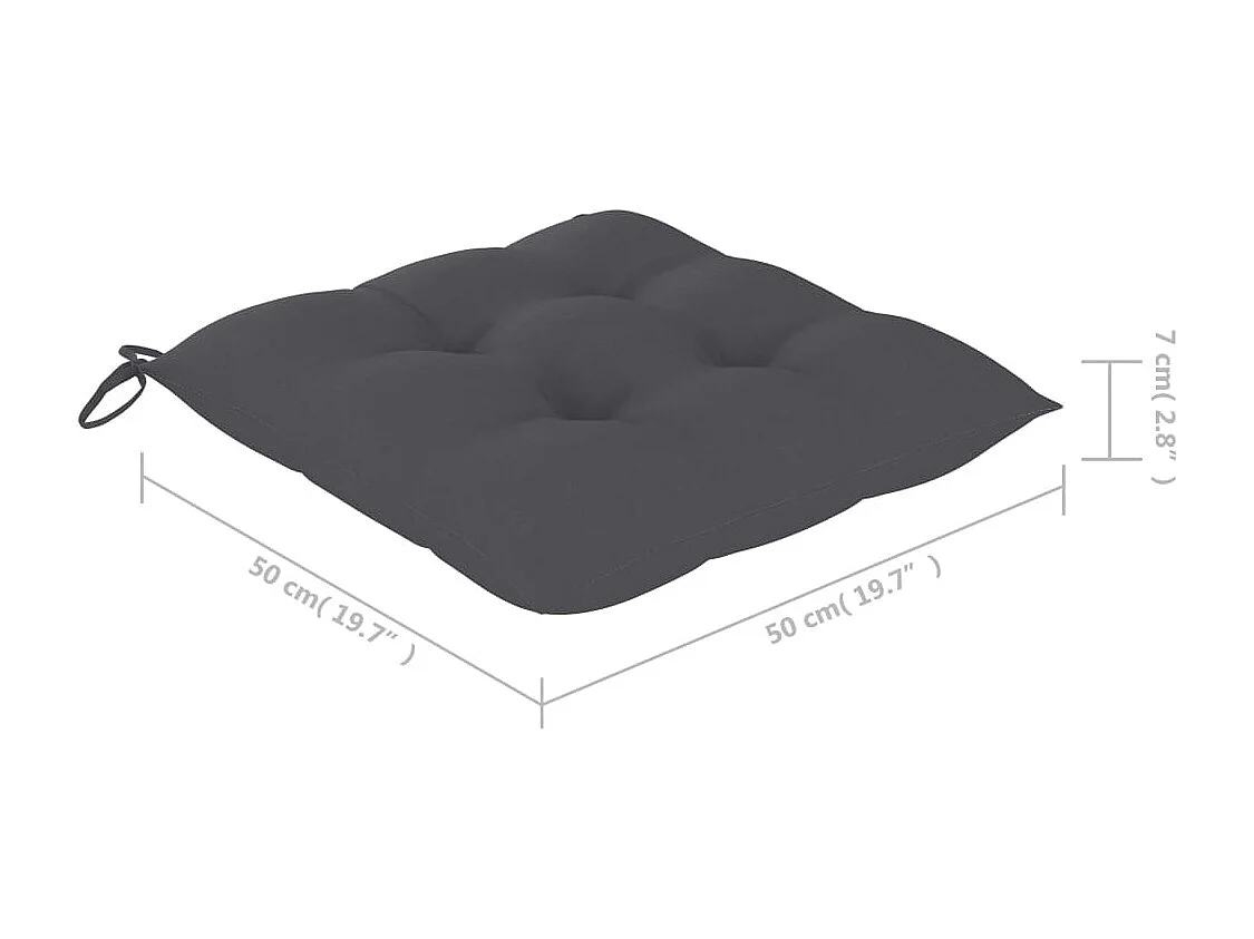 Tuinstoelen 6 stuks met kussens Massief teakhout