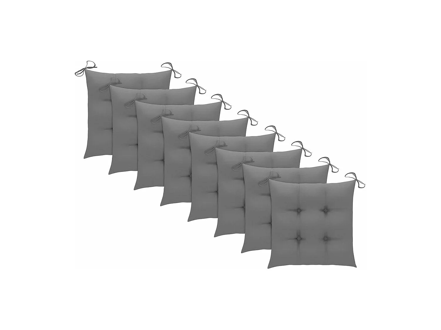 Chaises de jardin 8 pcs avec coussins Bois de teck massif