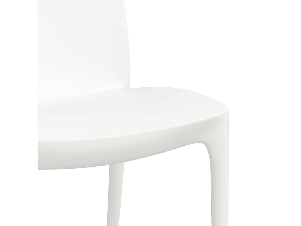 Chaises de jardin lot de 2 blanc 50x46x80 cm polypropylène