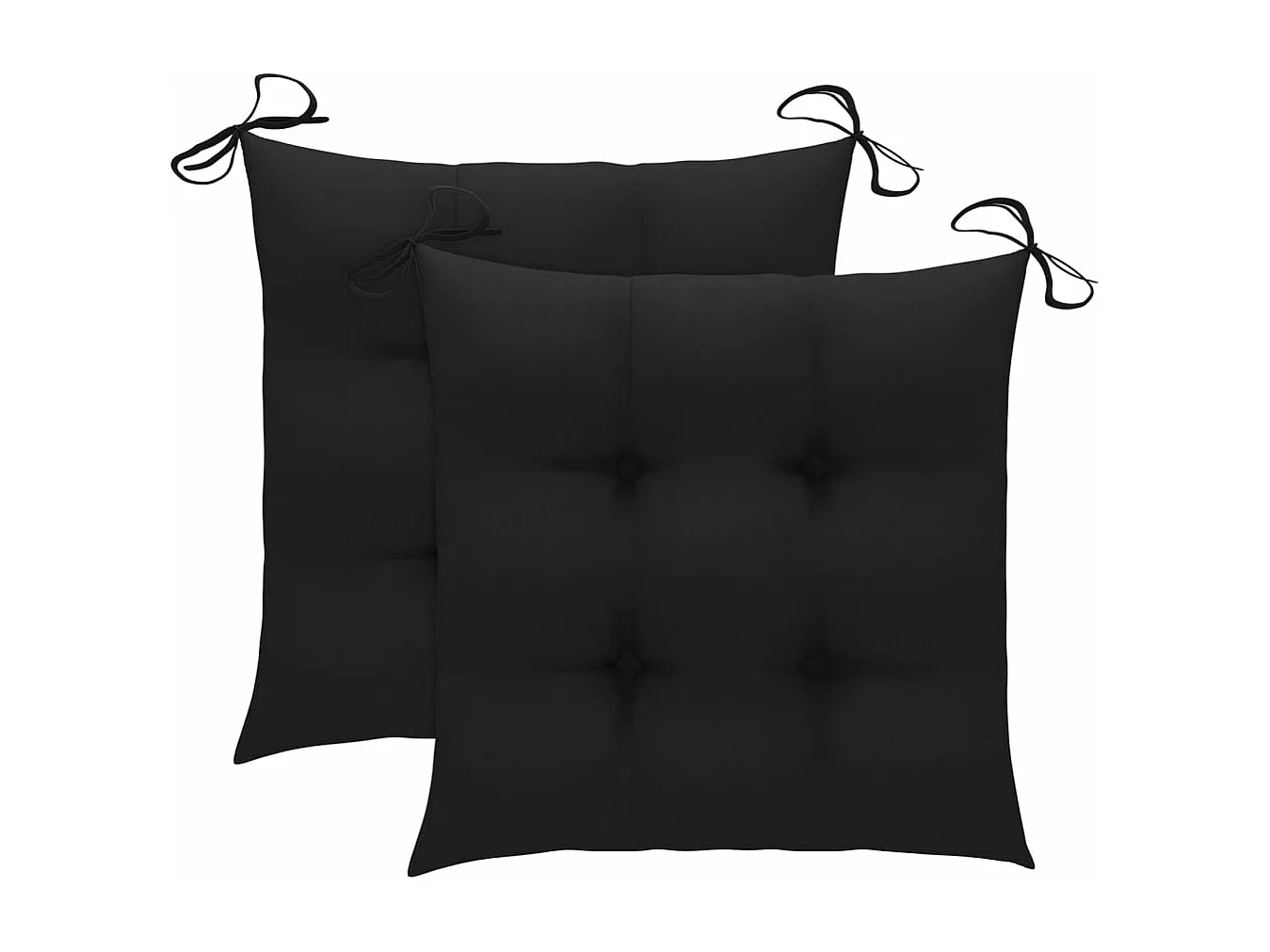 Chaises à dîner de jardin avec coussins 2 pcs Acacia massif