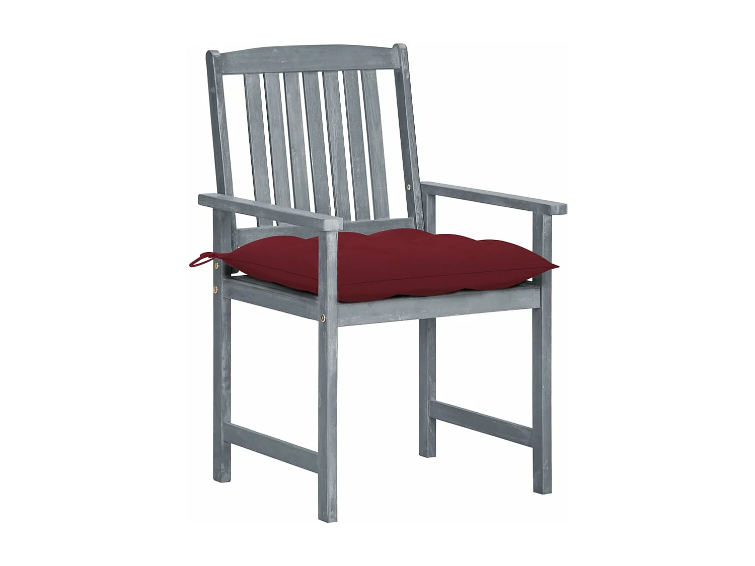 Sedie da giardino con cuscini 8 pz. Legno massello di acacia Grigio