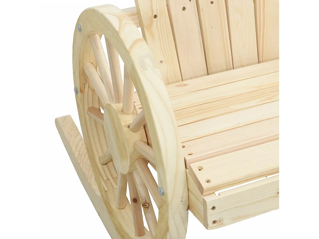 Mecedora Adirondack de madera maciza de abeto