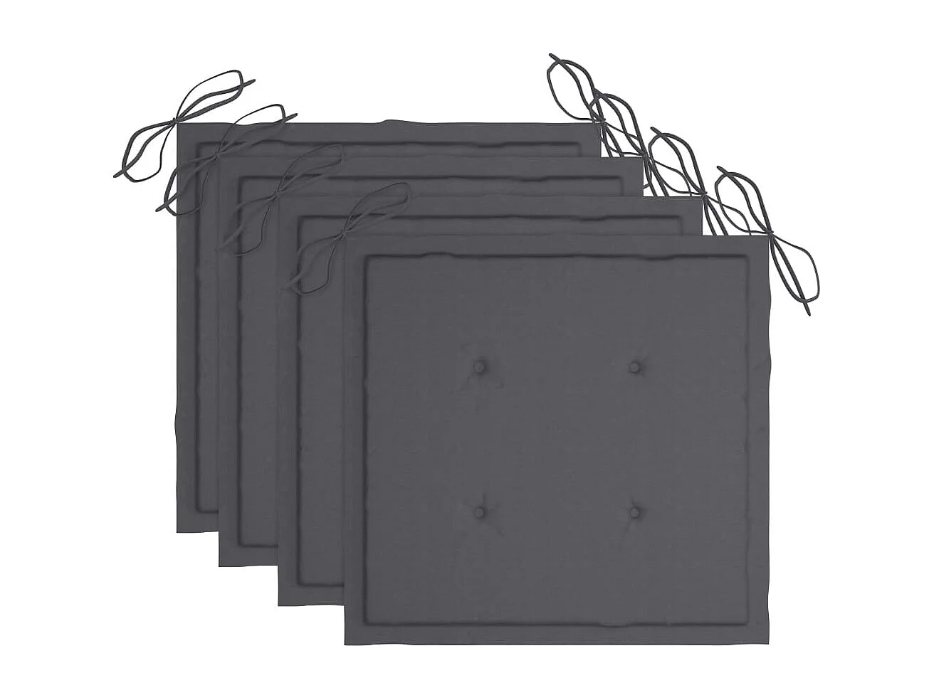 Sedie pieghevoli da esterno 4 pz con cuscini Legno di acacia