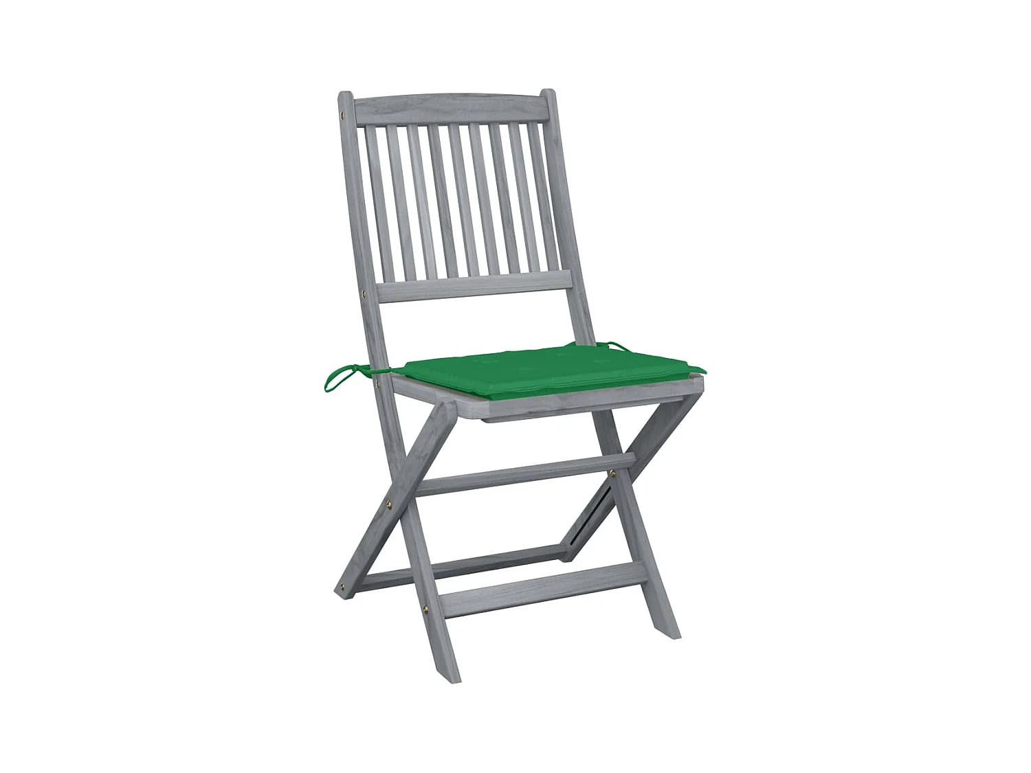 Chaises pliables d'extérieur 6 pcs avec coussins Bois d'acacia