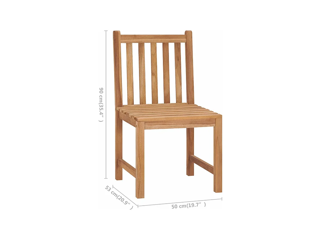 Sedie da giardino 4 pezzi con cuscini Legno massello di teak