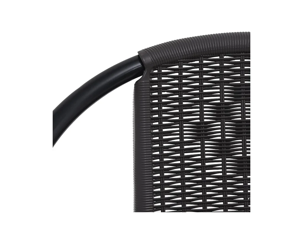 Chaises de jardin lot de 4 Rotin plastique et acier 110 kg