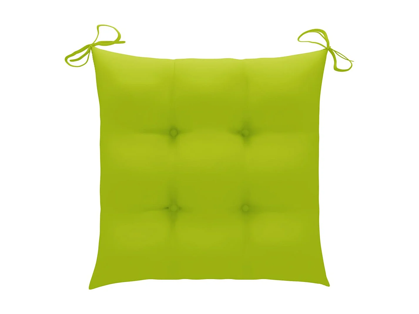 Chaises de jardin 4 pcs avec coussins vert vif Teck solide