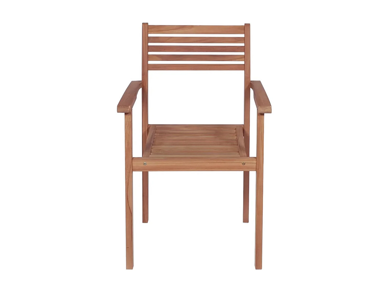 Stapelbare tuinstoelen met kussens 6 stuks Massief teakhout