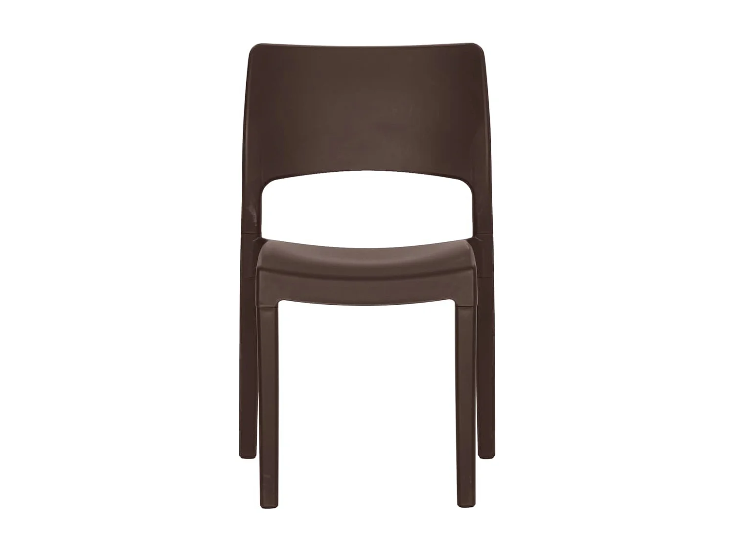 Chaises de jardin lot de 2 Moka Polypropylène