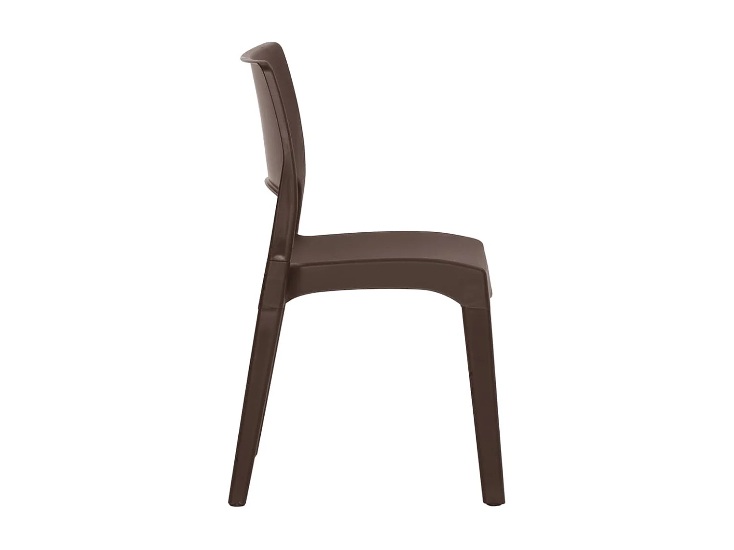 Chaises de jardin lot de 2 Moka Polypropylène