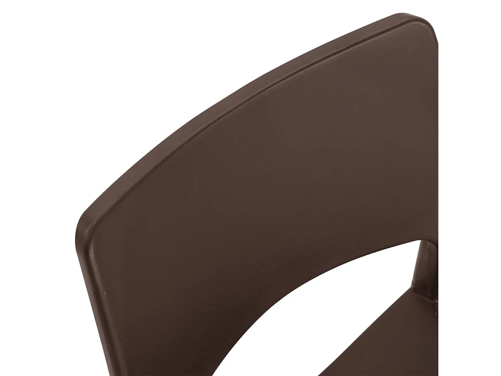 Chaises de jardin lot de 2 Moka Polypropylène