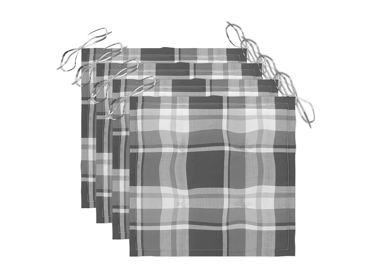 Chaises à dîner d'extérieur 3 pcs avec coussins Acacia massif