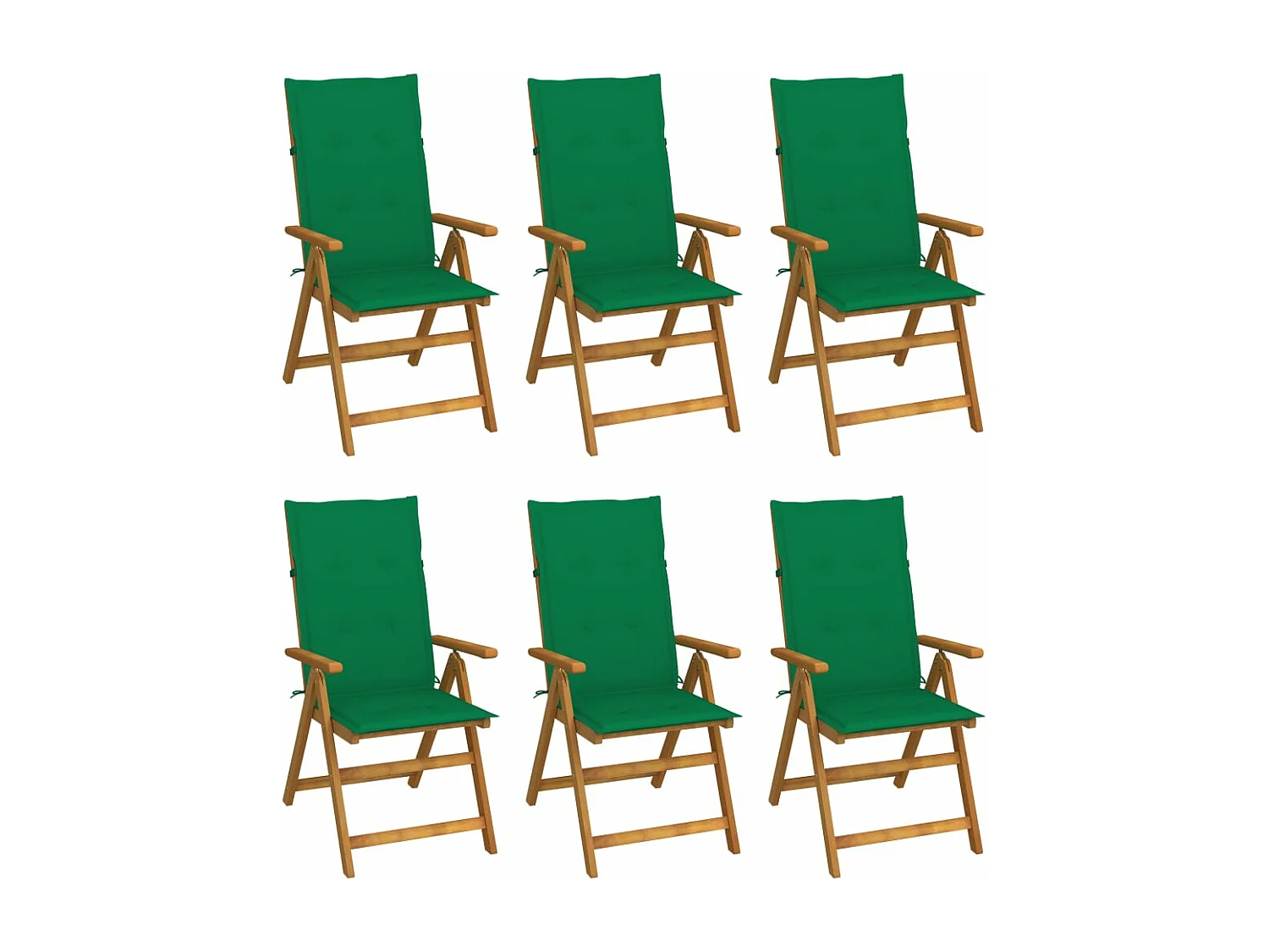 Opvouwbare tuinstoelen 6 stuks met kussens Acaciahout