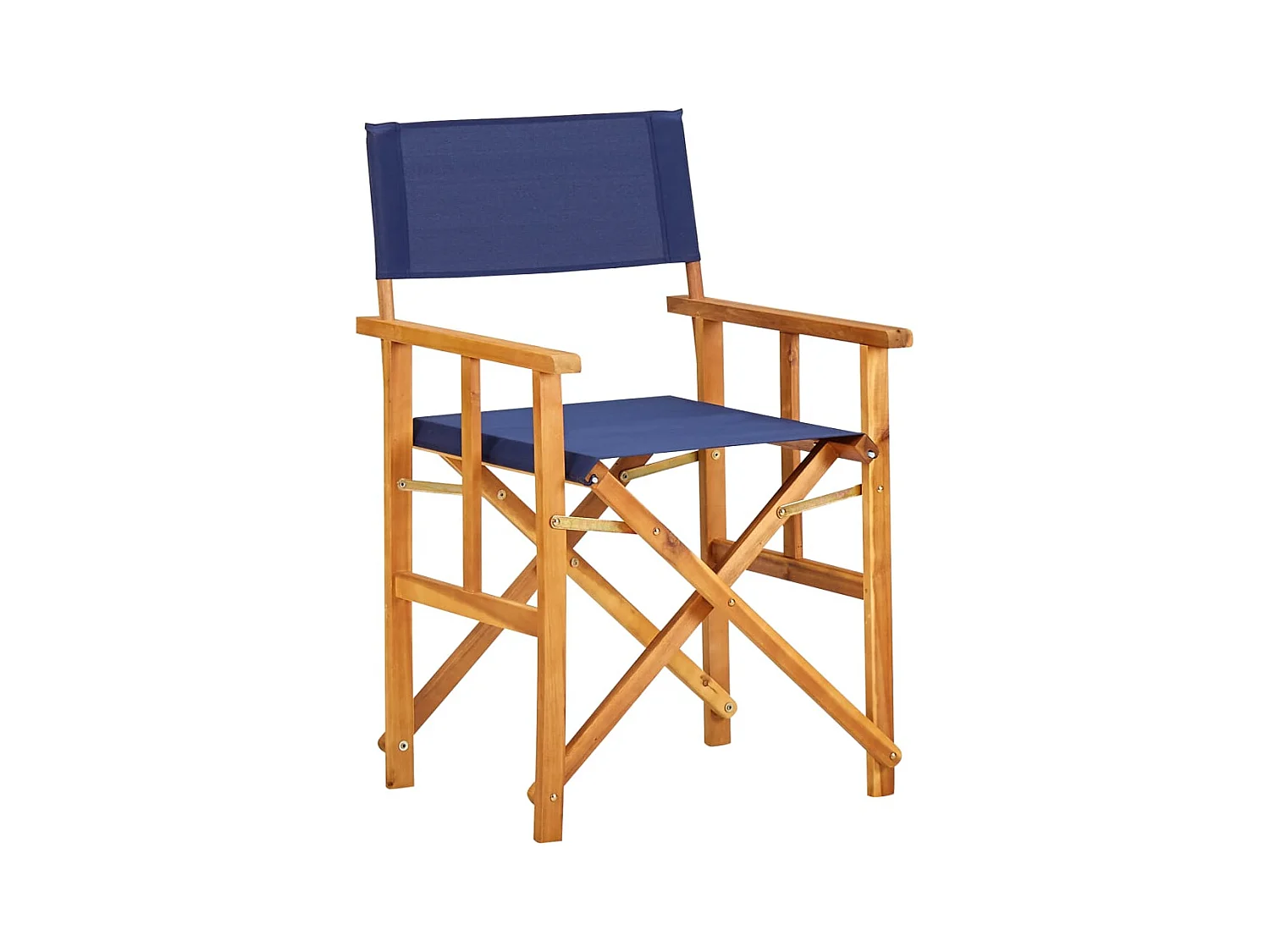 Chaise de metteur en scène bois massif d'acacia bleu