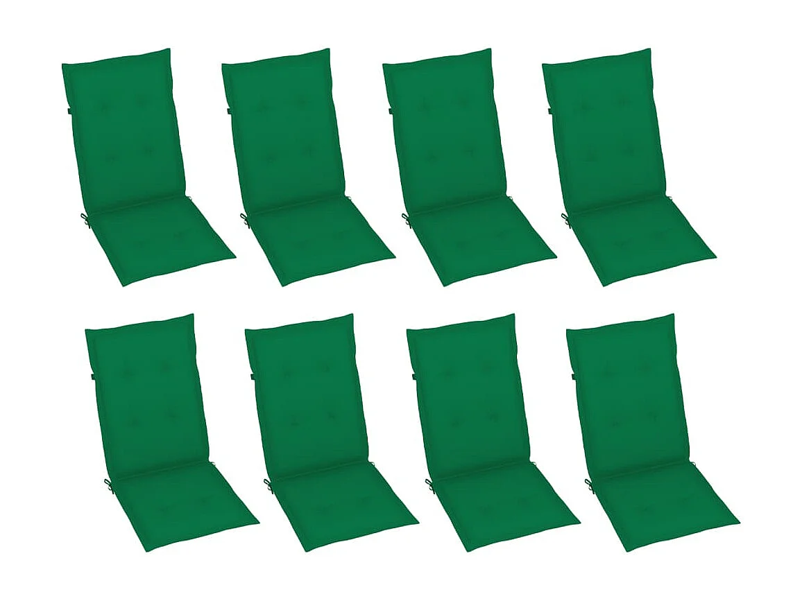 Liggende tuinstoelen met kussens 8 stuks Acaciagrijs