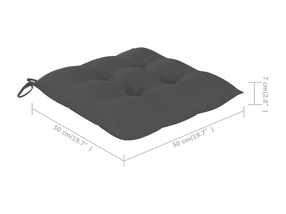 Chaises à dîner d'extérieur 4 pcs avec coussins Acacia massif