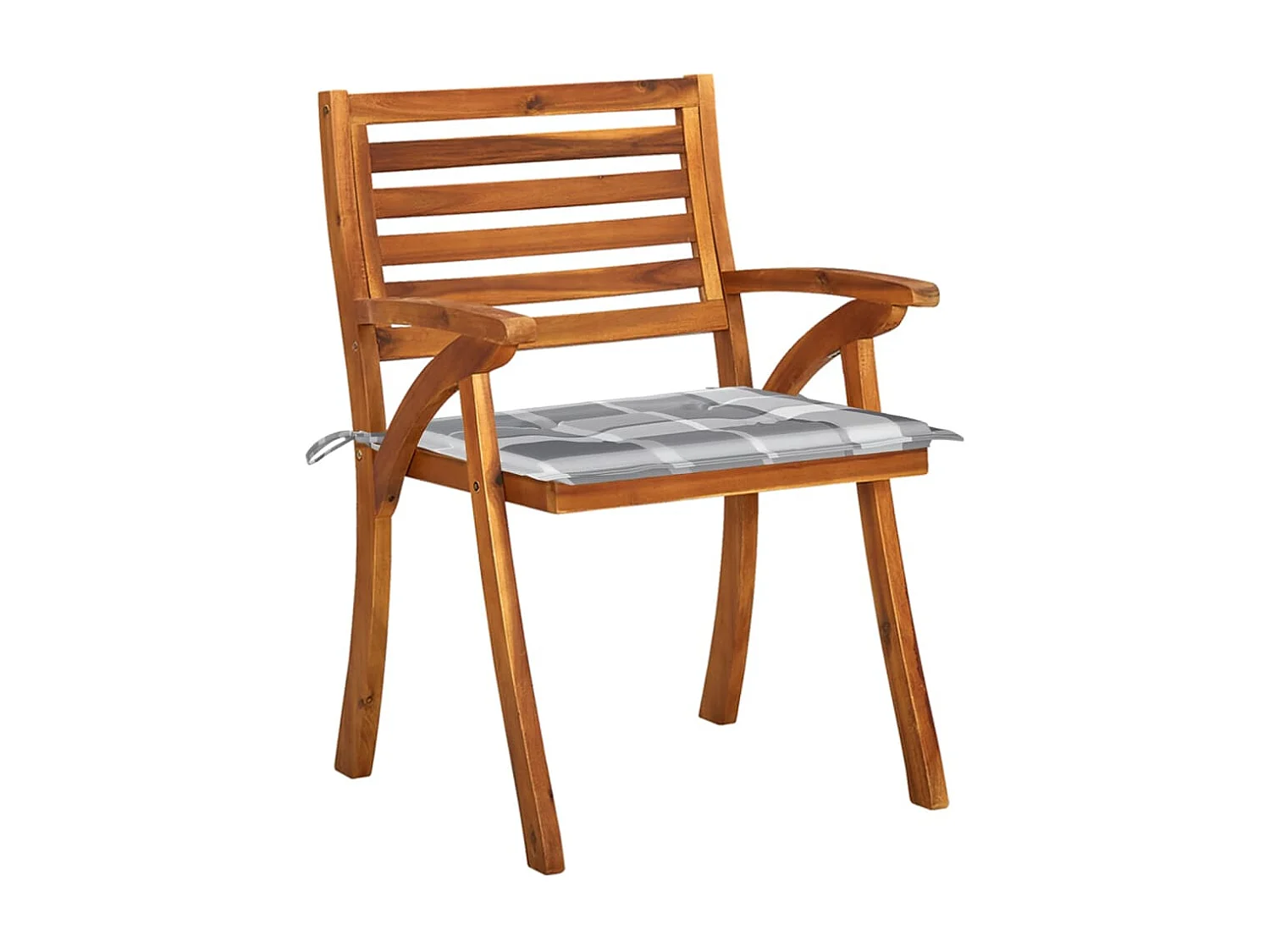 Tuinstoelen met kussens 4 stuks Massief teakhout