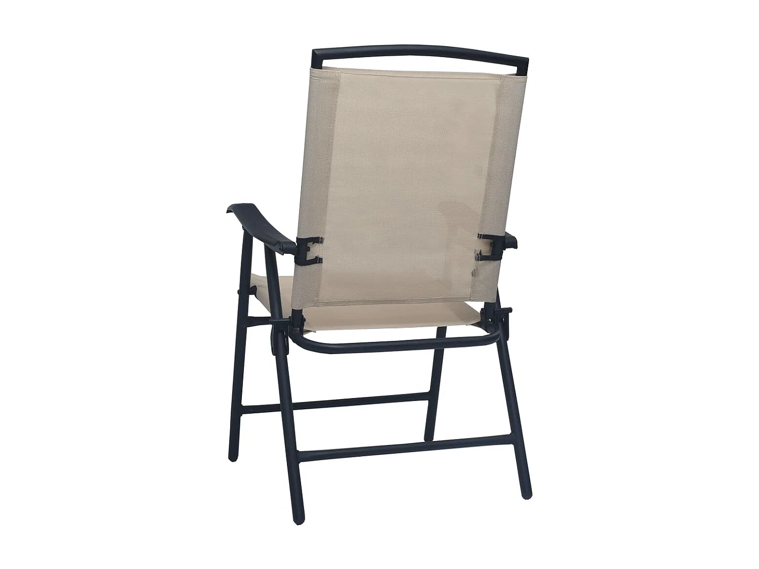 Chaises de jardin pliables 2 pcs Textilène Crème