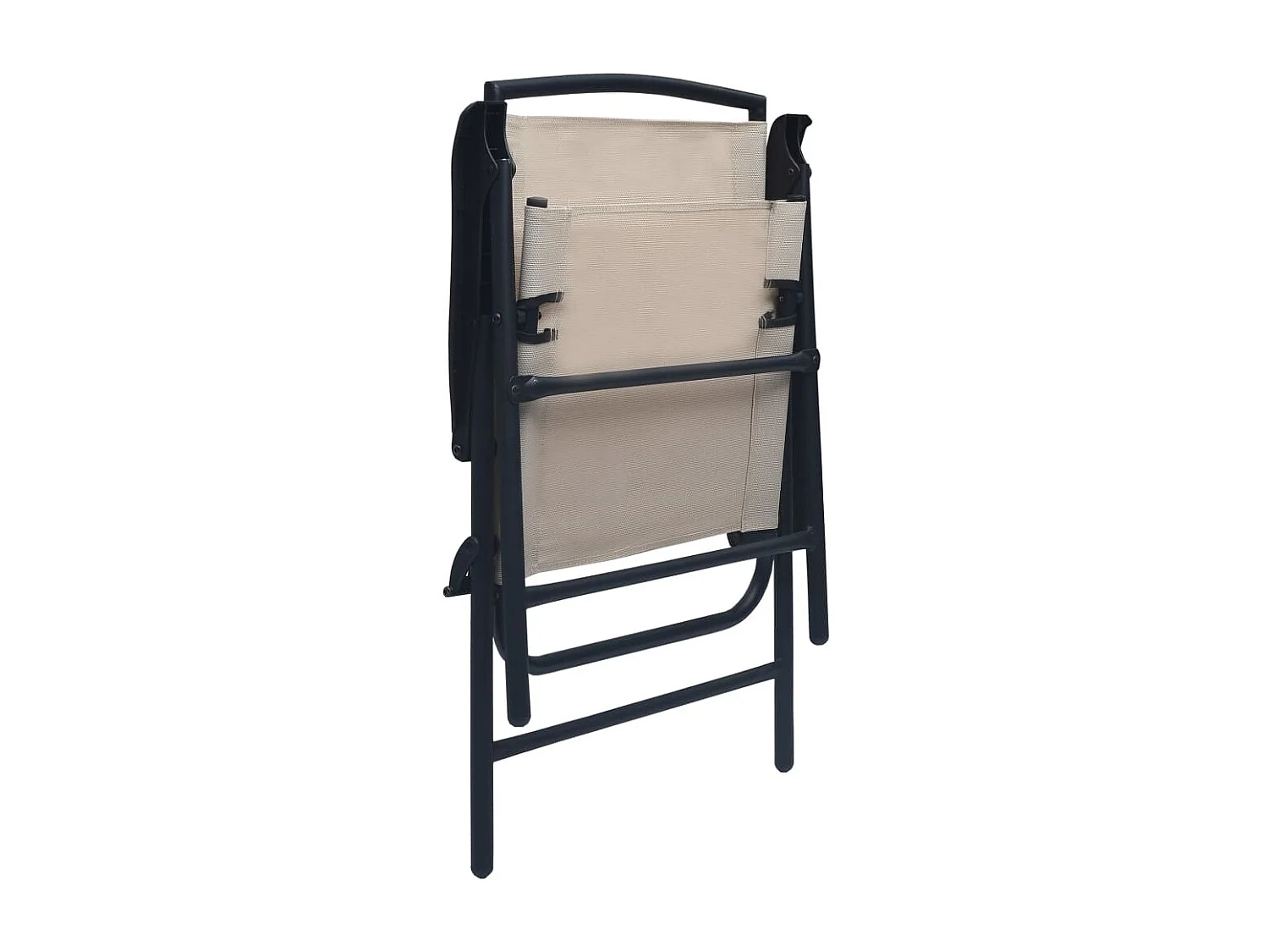 Chaises de jardin pliables 2 pcs Textilène Crème