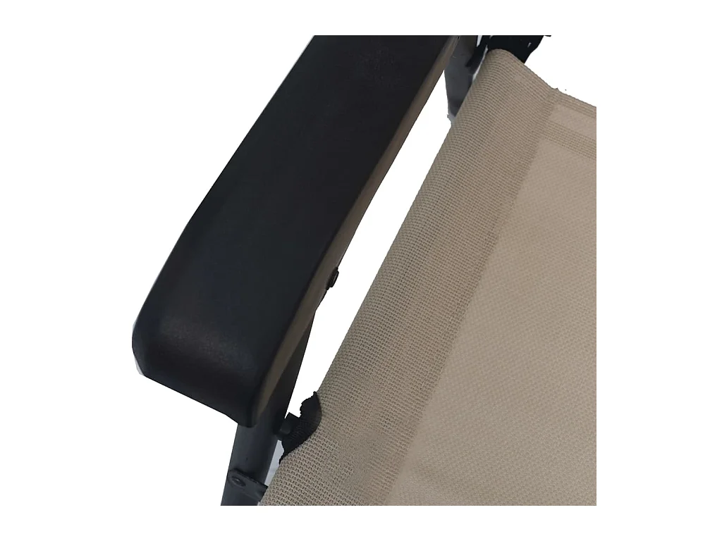 Chaises de jardin pliables 2 pcs Textilène Crème