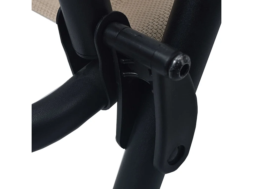 Sillas de jardín plegables 2 uds Textileno Crema