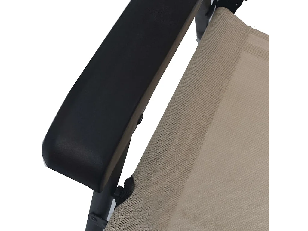 Sillas de jardín plegables 2 uds Textileno Crema