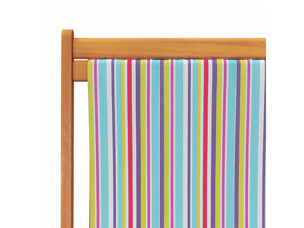 Set di 2 sedie da spiaggia pieghevoli in tessuto multicolore