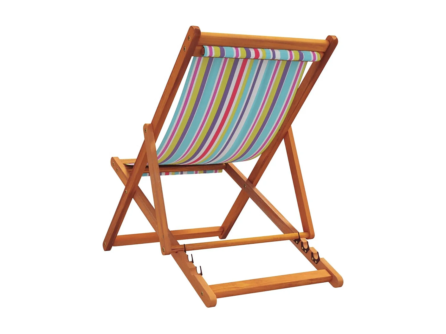 Chaises de plage pliables lot de 2 multicolore tissu