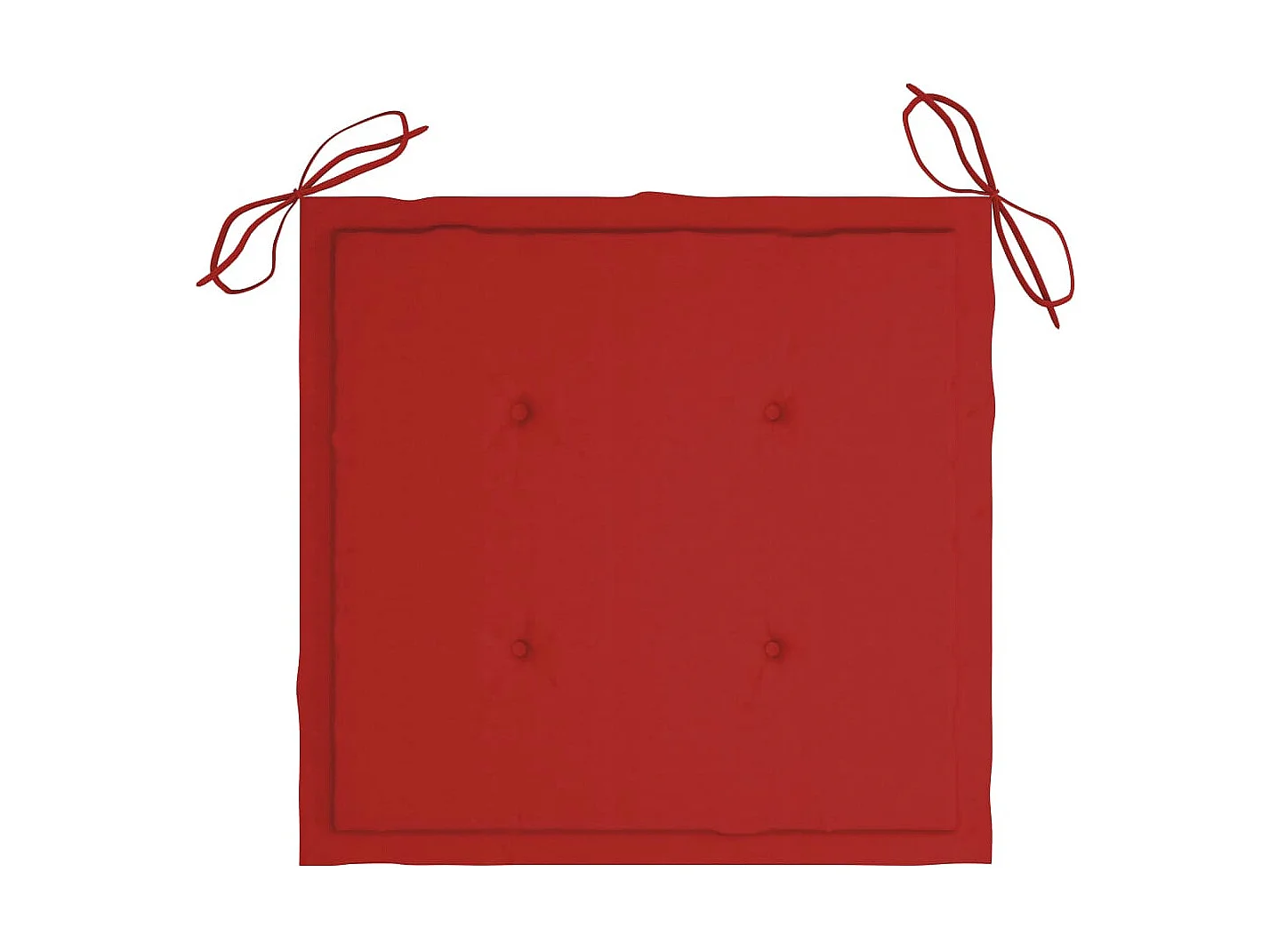 Chaises Batavia 2 pcs avec coussins rouges Bois de teck massif