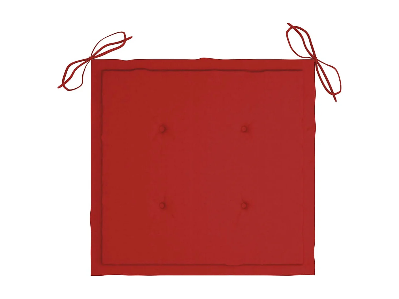 Chaises Batavia 2 pcs avec coussins rouges Bois de teck massif