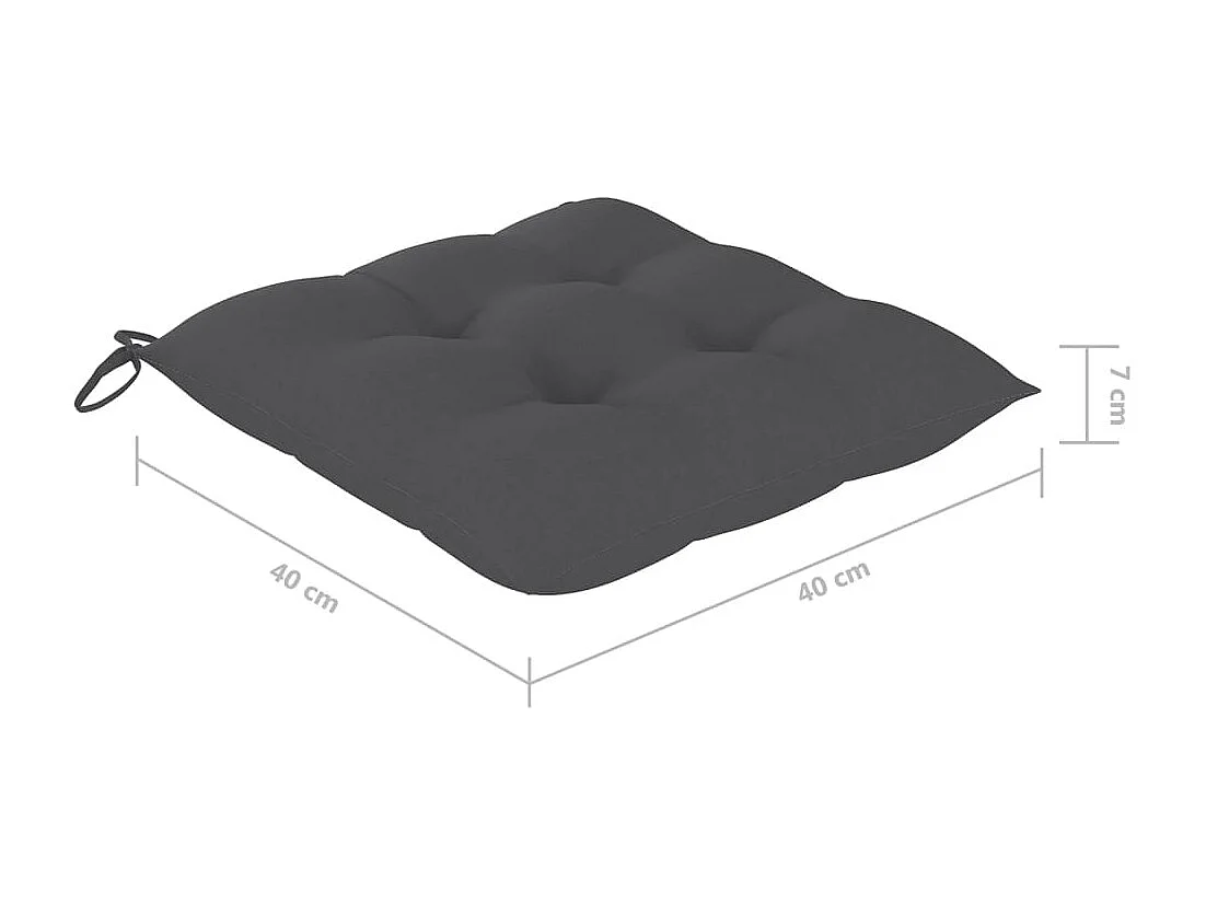 Chaises pliables d'extérieur 8 pcs avec coussins Bois d'acacia