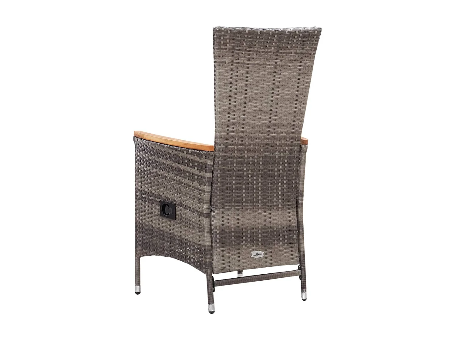 Sedie da esterno 2 pz con cuscini Resina intrecciata Grigio