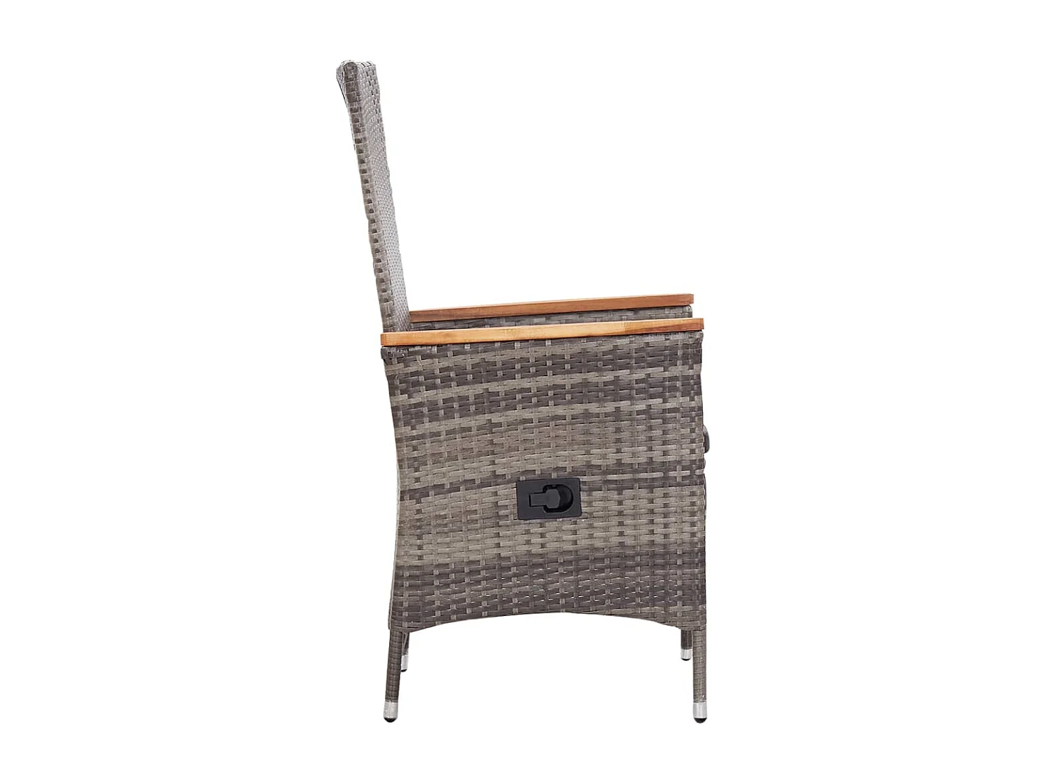 Sedie da esterno 2 pz con cuscini Resina intrecciata Grigio