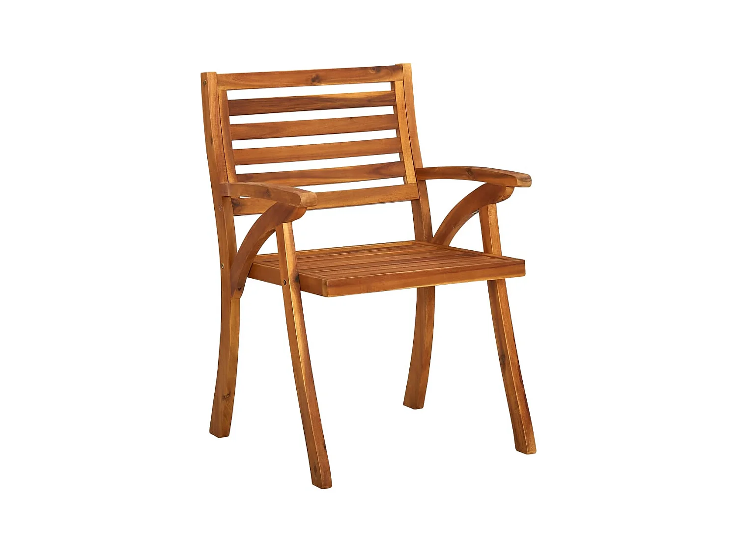 Sedie da pranzo da giardino con cuscini 3 pz. Massello di acacia