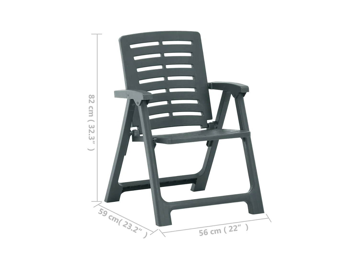 Tuinstoelen 2 stuks Kunststof Groen