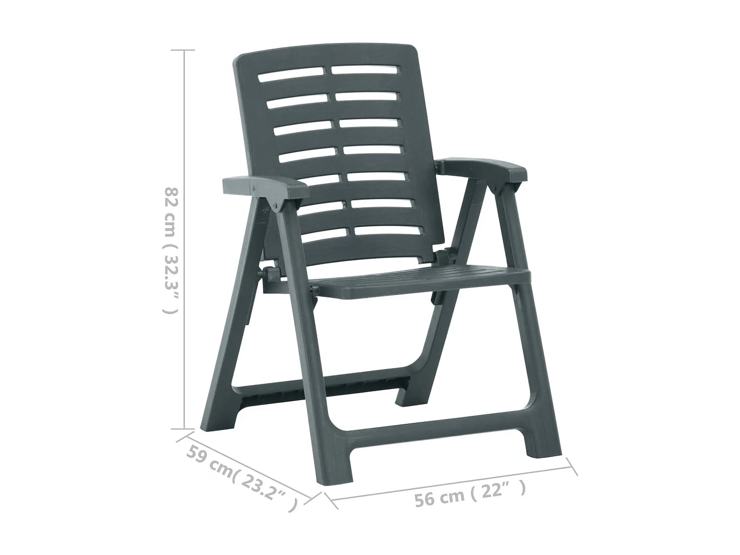 Tuinstoelen 2 stuks Kunststof Groen