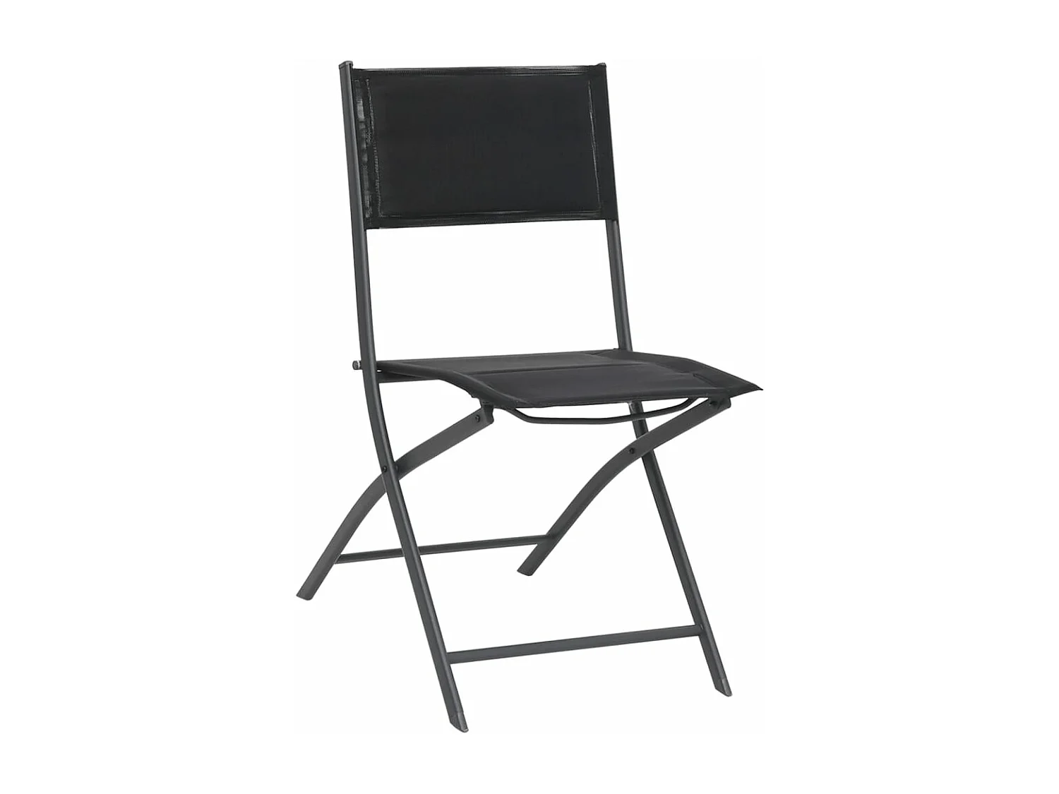 Chaises de jardin pliables 4 pcs Acier et textilène