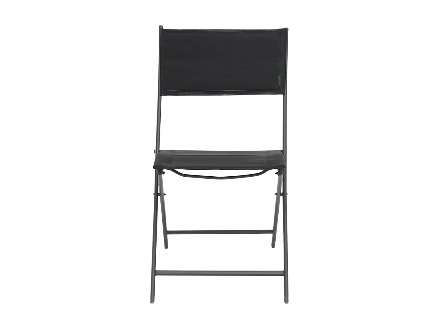 Chaises de jardin pliables 4 pcs Acier et textilène