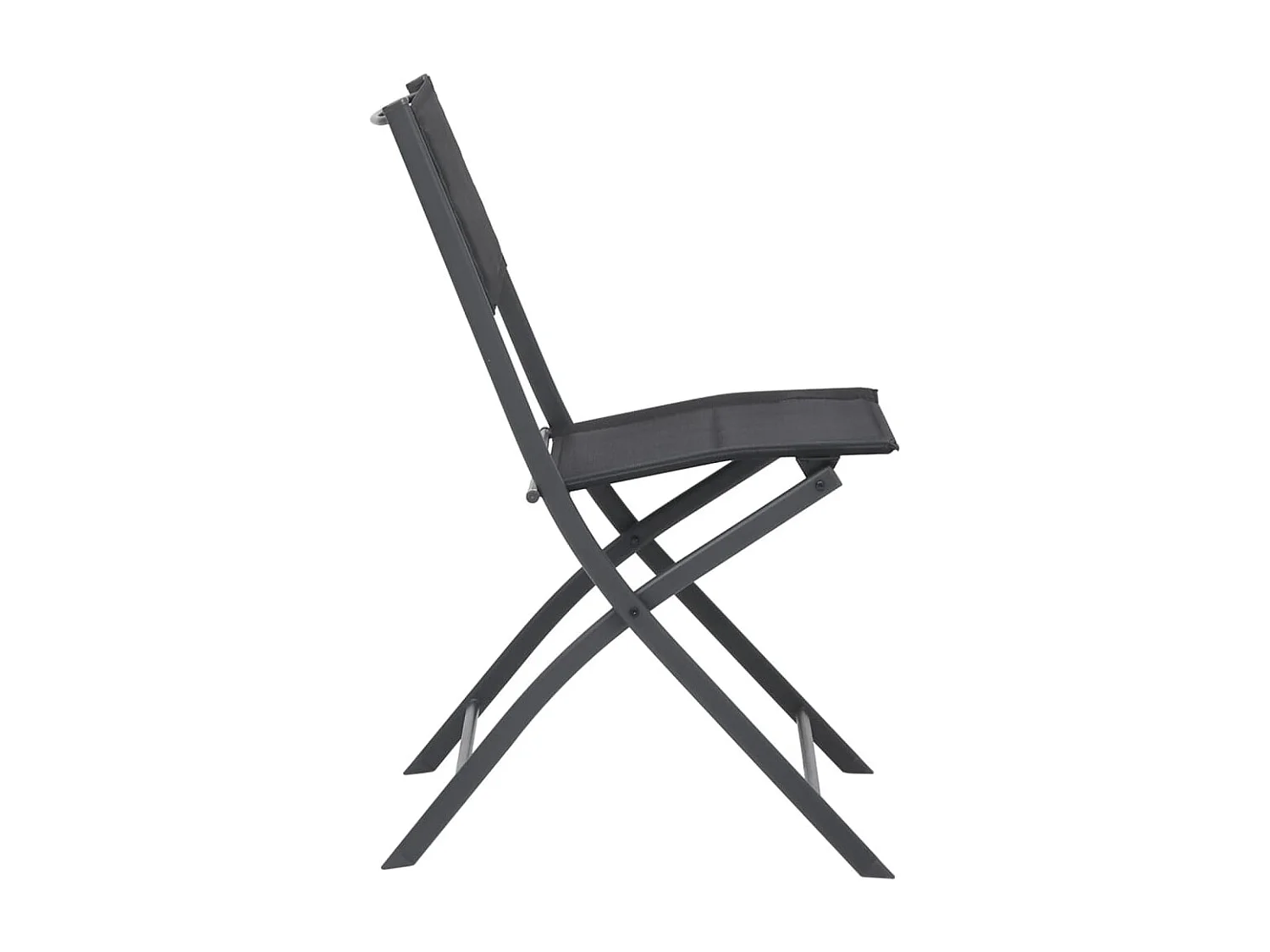 Chaises de jardin pliables 4 pcs Acier et textilène