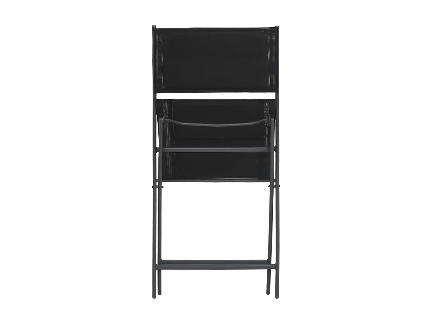 Chaises de jardin pliables 4 pcs Acier et textilène