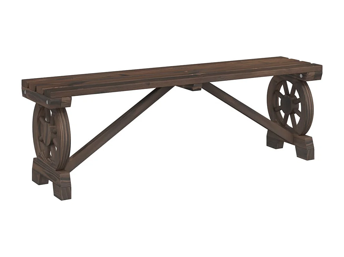 Bancs de jardin 2 pcs bois de sapin massif