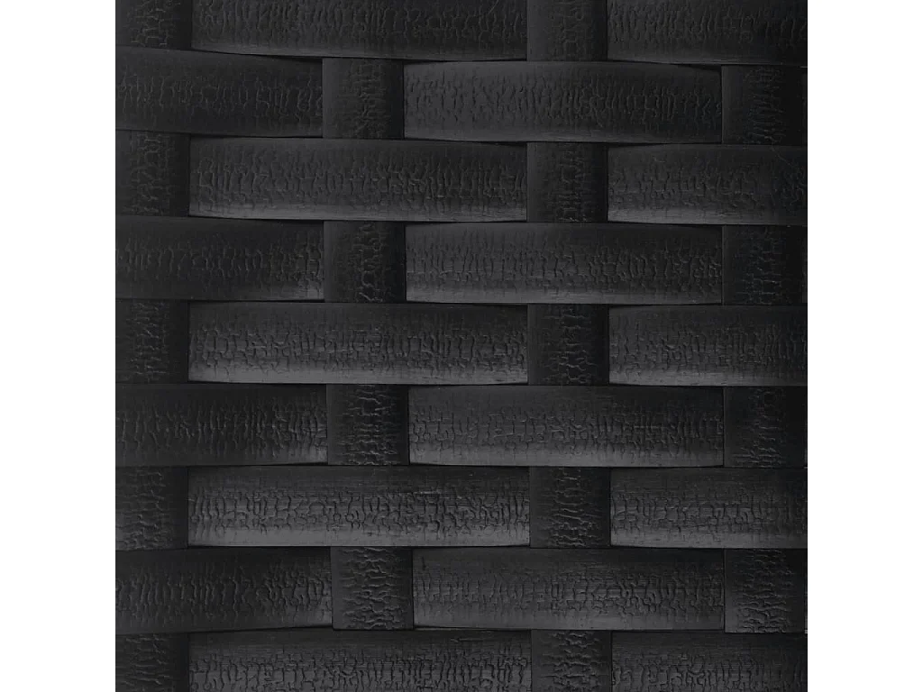 Fauteuil inclinable de jardin avec coussins noir résine tressée