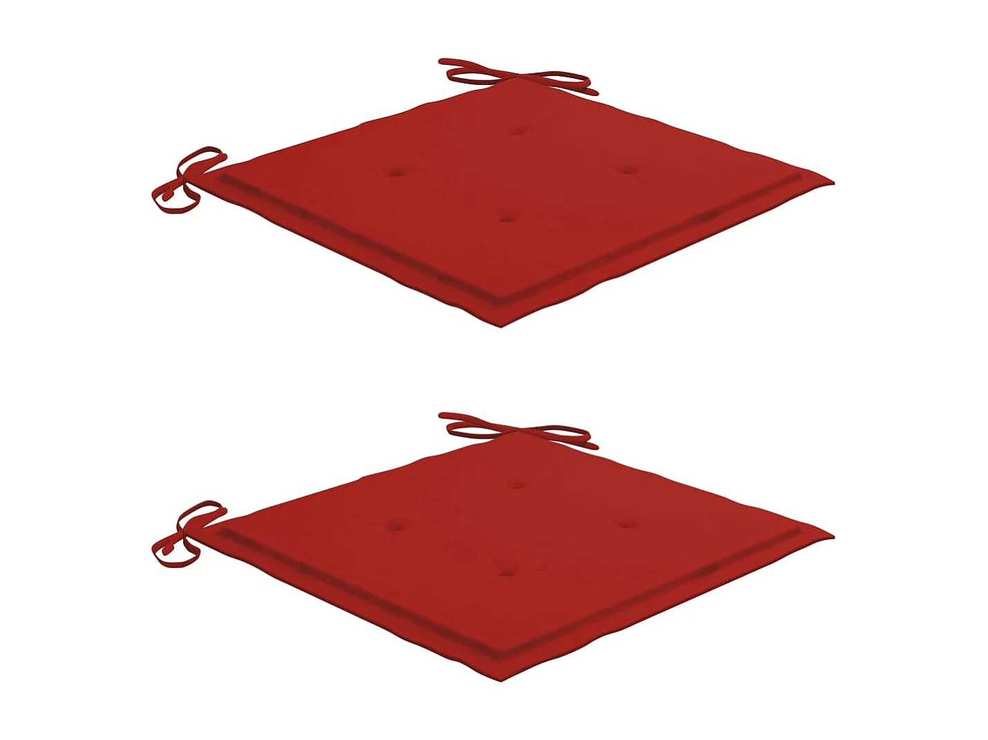 Chaise à bascule avec coussin rouge Bois de teck solide