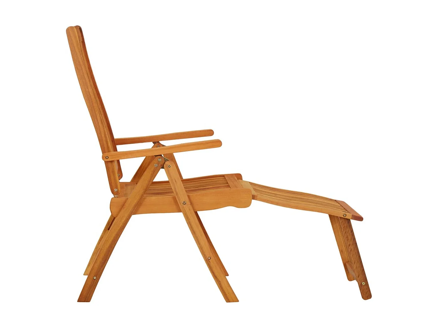 Chaises de jardin pliables repose-pieds lot de 2 Eucalyptus