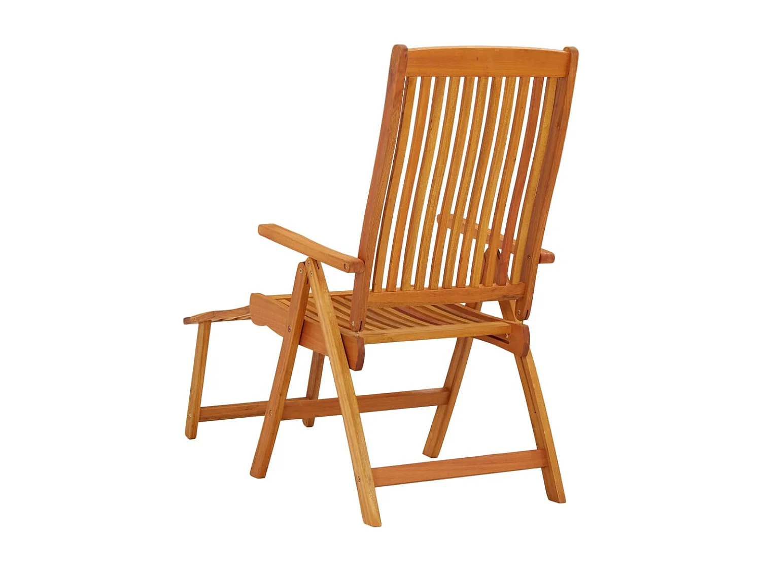Chaises de jardin pliables repose-pieds lot de 2 Eucalyptus