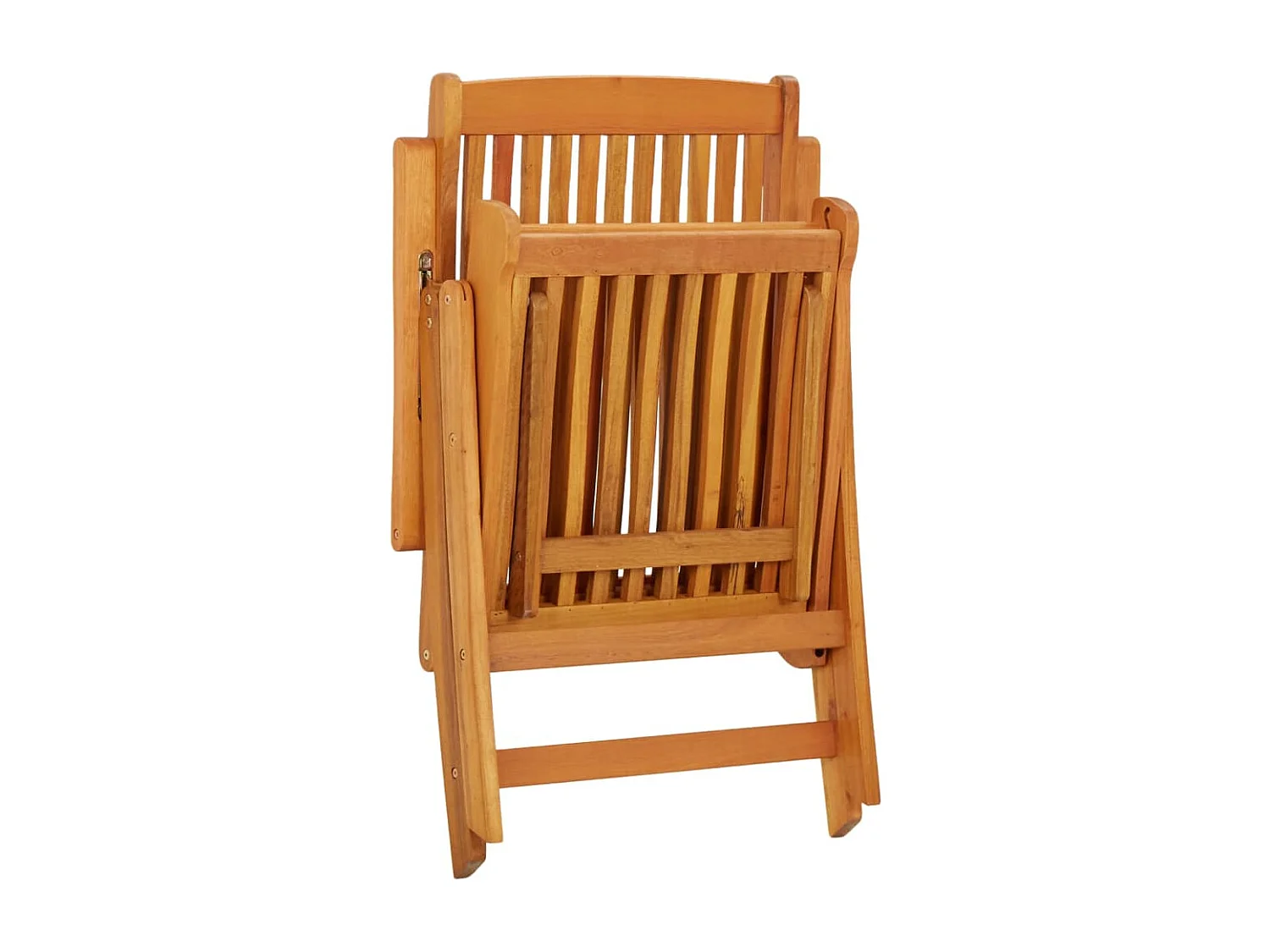 Chaises de jardin pliables repose-pieds lot de 2 Eucalyptus
